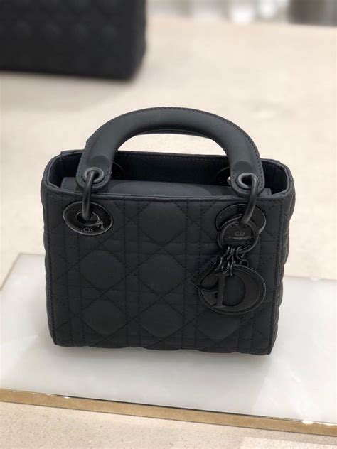 lady dior mini ultra matte black|Lady Dior bag large.